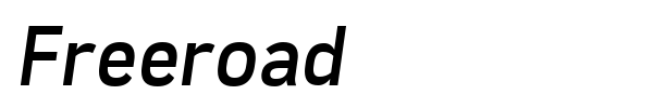 Freeroad font preview